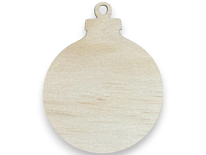 Christmas Ornament - Laser Cut Unfinished Wood Cutout Shapes - Blank Ornament - Baltic Birch
